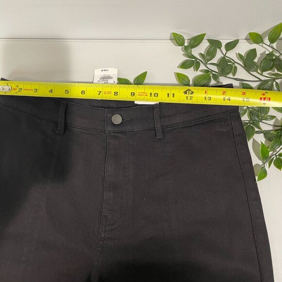 J.McLaughlin Womens Black Rainey Long Bottom Pants Size 8 Cotton Blend Slim Fit - Picture 13 of 16